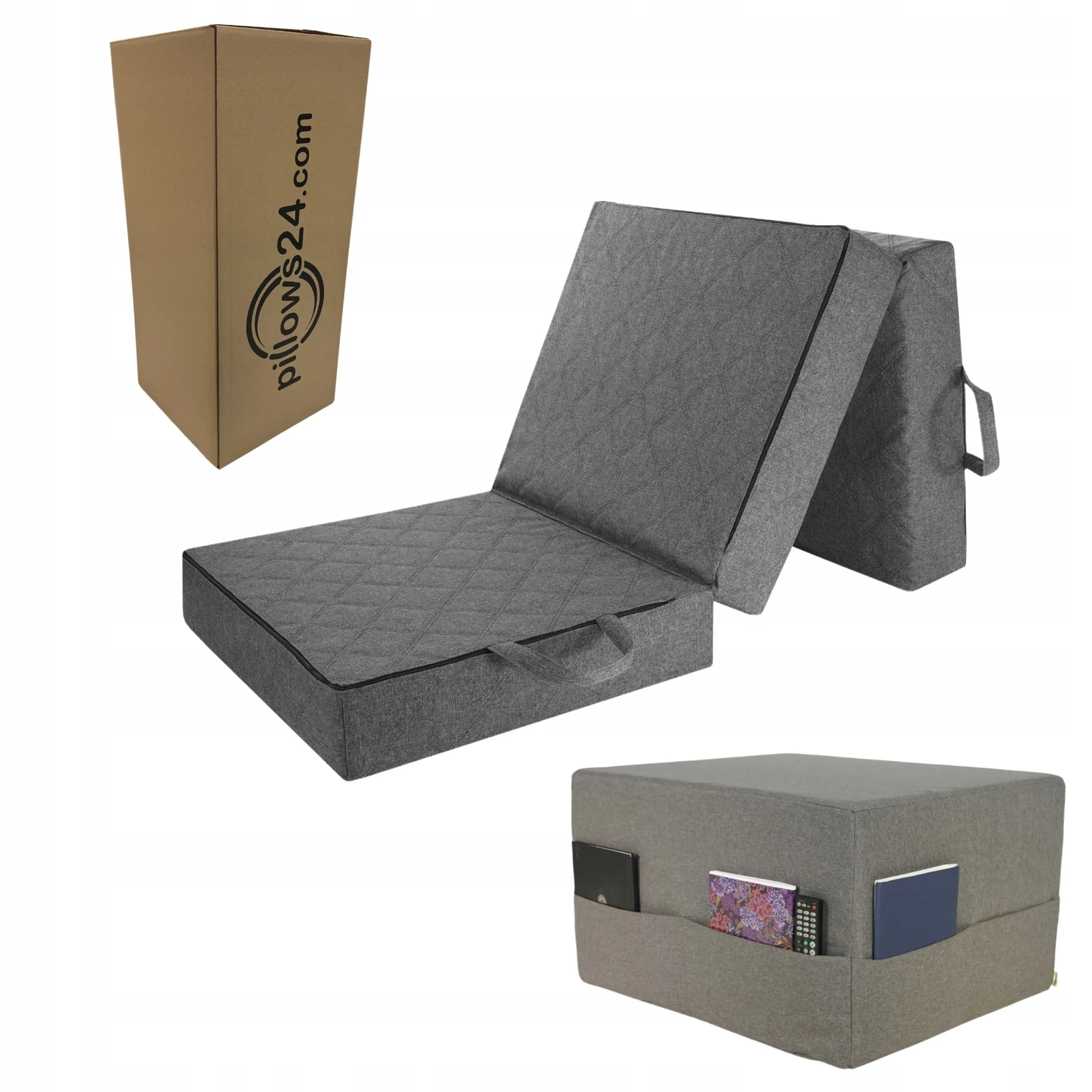 Materac Rozkladany Turystyczny Pikowany Torba 195x75x15